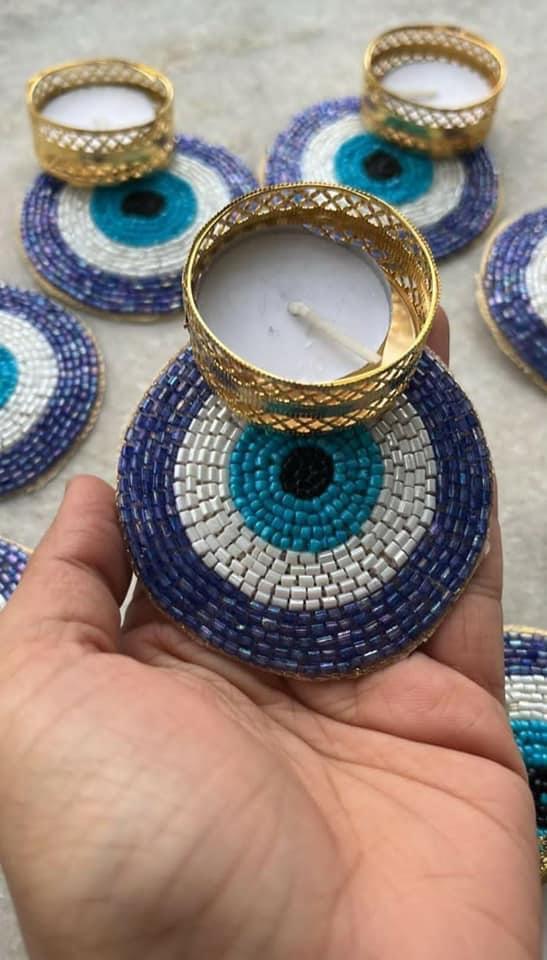 Evil eye T light holder 4 PCS