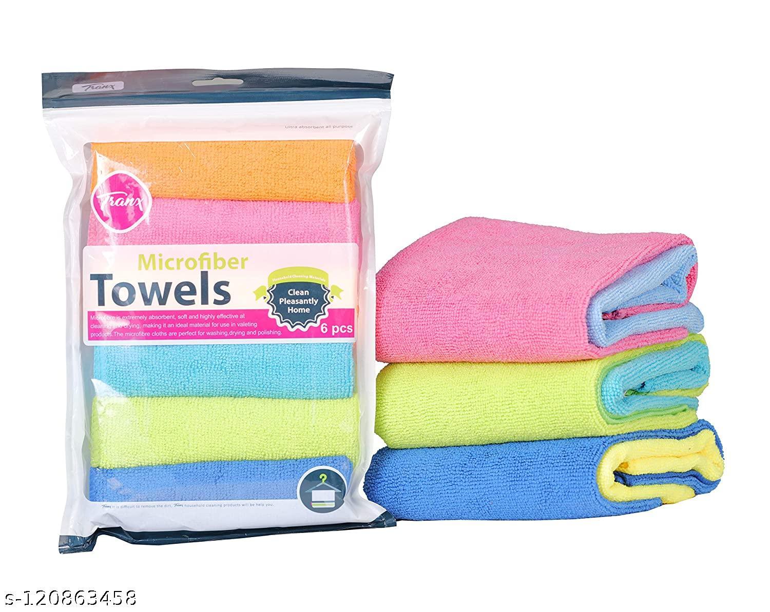  Tranx Microfiber Cleaning Cloth 800 GSM (Set Of 2Multicolour