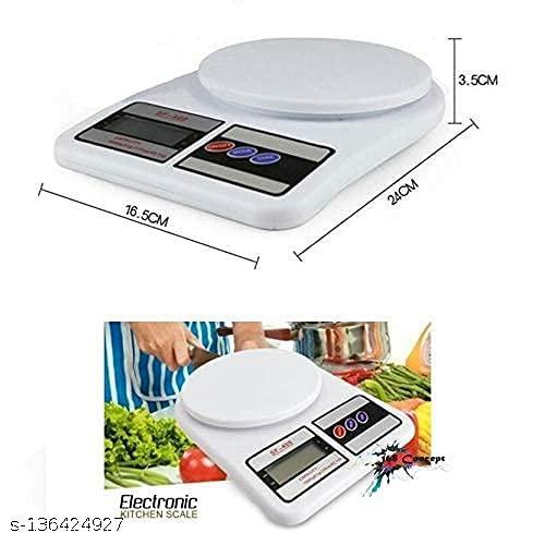 SF 400 Digital Kitchen Weighing Scale 0.1Gm To 10 Kg Portable Weighting Machine For Home Electronic Food Weight Machine Lcd Black Display Measuring Cooking Vegetable Fruit Food Weighing Machine