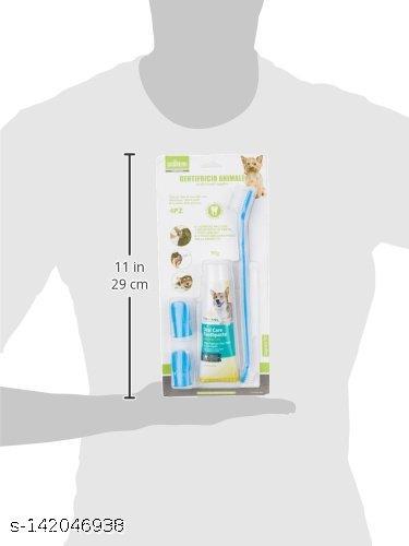 SET PET Dental Care Kit Set for Dogs & Puppies - One Long Toothbrush, Two Finger Toothbrushes &Care for Pets  1 set 