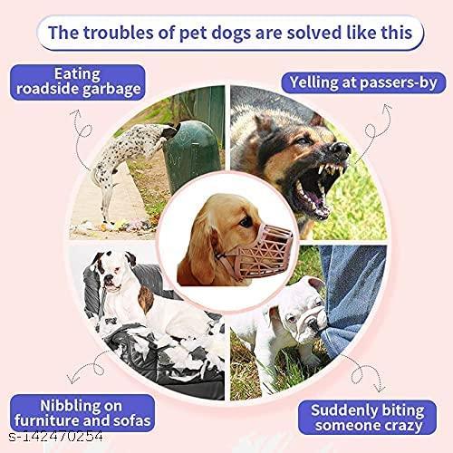 SET PET Adjustable Strap Muzzle Cum Mouth Cover Cum Basket Cage Cum Pet Safety Collar for Puppy & Dog SIZE 6