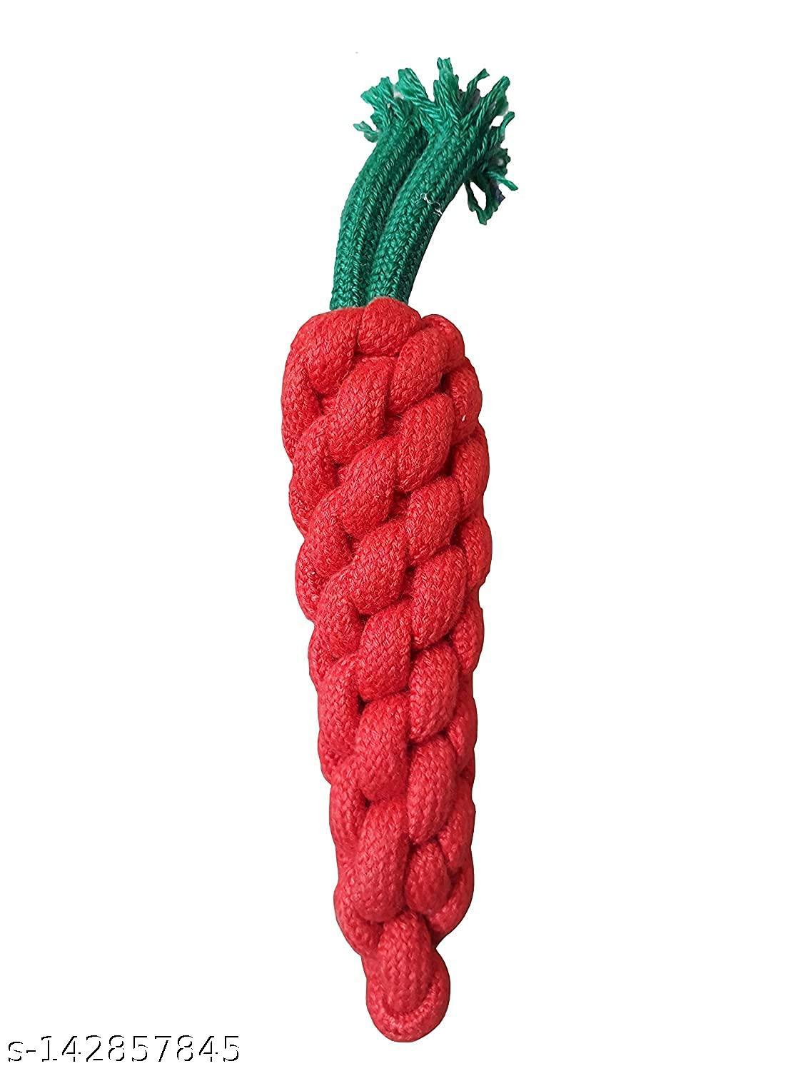 SET PET  Dog Toys Chew Rope Chewing Biting Knotted Toys -100% Natural & Safe Cotton (Multi Color)