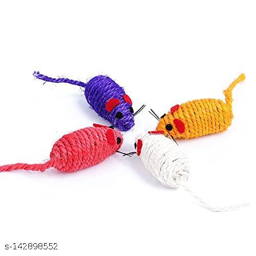 SET PET Pets/ Cats Sisal Mouse Toy/ Scratching/ Chew Eco-Friendly/ Interactive/ Bite and Wear Resistant Rat Toy (Color May Vary) - 1 Pcs. Chew Toys for Dogs 