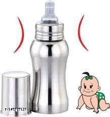 Baby Feeding Stainless Steel Bottle, Milk Feeding, Water Feeding 240 ML(PACK OF 1) others