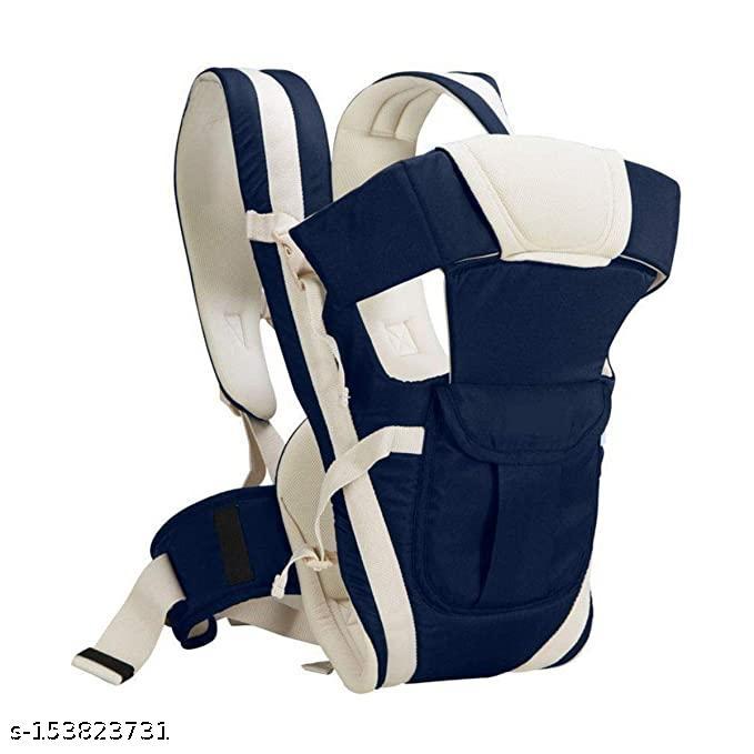   4-in-1 Adjustable Baby Carrier Cum Kangaroo Bag/Honeycomb Texture Baby Carry Sling/Back/Front Carrier for Baby with Safety Belt and Buckle Straps (Blue)