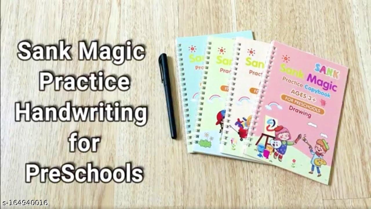 4 PCS Magic Practice Copybook for Kids English Reusable Magical Copybook Kids Tracing Book for Handwriting Magical Letter Writing Book Set  Letter Sets 