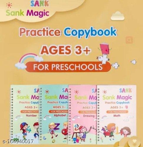 4 PCS Magic Practice Copybook for Kids English Reusable Magical Copybook Kids Tracing Book for Handwriting Magical Letter Writing Book Set  Letter Sets 