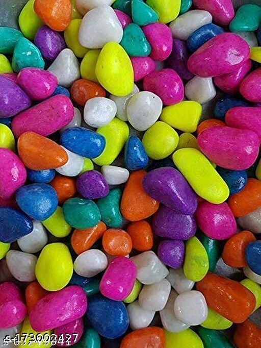 [2KG] MultiColor Decorative Pebbles Stone For Garden/Lawn/Aquarium Decoration Glossy Stones For Home Decorative Vase Fillers Aquarium Fish Tank Garden Pebbles