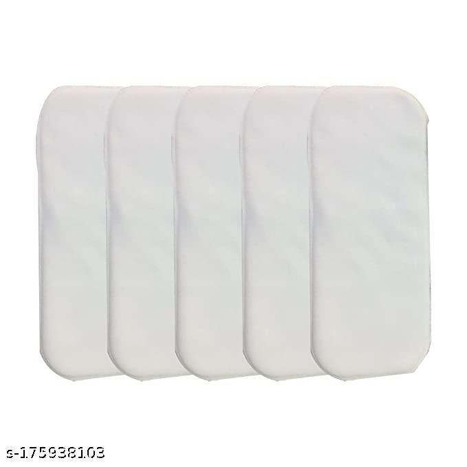 Diaper Insert Pad – 5 Layer Mircofiber Reusable And Washable Cloth Diaper Liner Pad for Small Toddler and Newborn Babies, (Pack of 3 White)