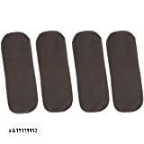 Reusable Washable Cotton Diaper Nappy Inserts Pad Wetfree 5 Layers Bamboo Charcoal Diaper Inserts Liners for Baby Boy, Baby Girl, Babies, Infants, Toddlers (Pack of 3 Black)