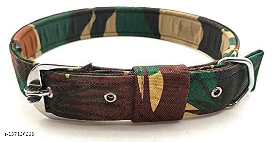  Dog Army Print Padded Collar Neck Belt - Comfortable and Adjustable Belt for Dogs and Puppies 