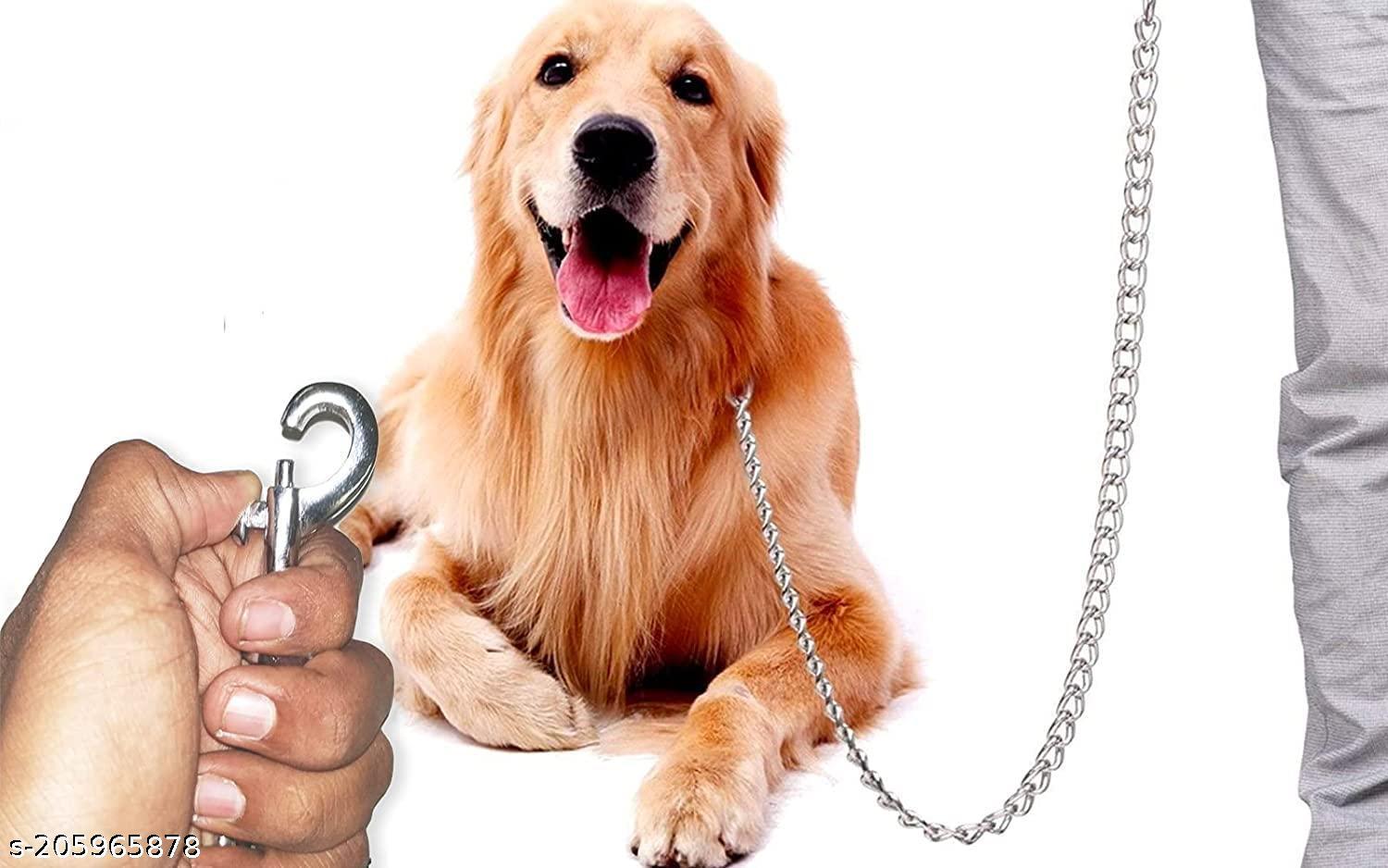 SETPETDog Chain Silver Grind, Dogs Leash Heavy Duty Dog Chain with Heavy Hook (L - 60inch) Dog Weight Up-to 6 Kg X-Small ( Chain No -12