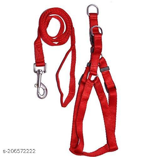 SET PET Export Quality Nylon Easy to Control Buckle Dog Harness with Soft Padded Lightweight Comfortable & Adjustable with Padded Hand Weaved Durable Leash Set Combo. Color- SIZE .1.25 INCH LARGE DOG