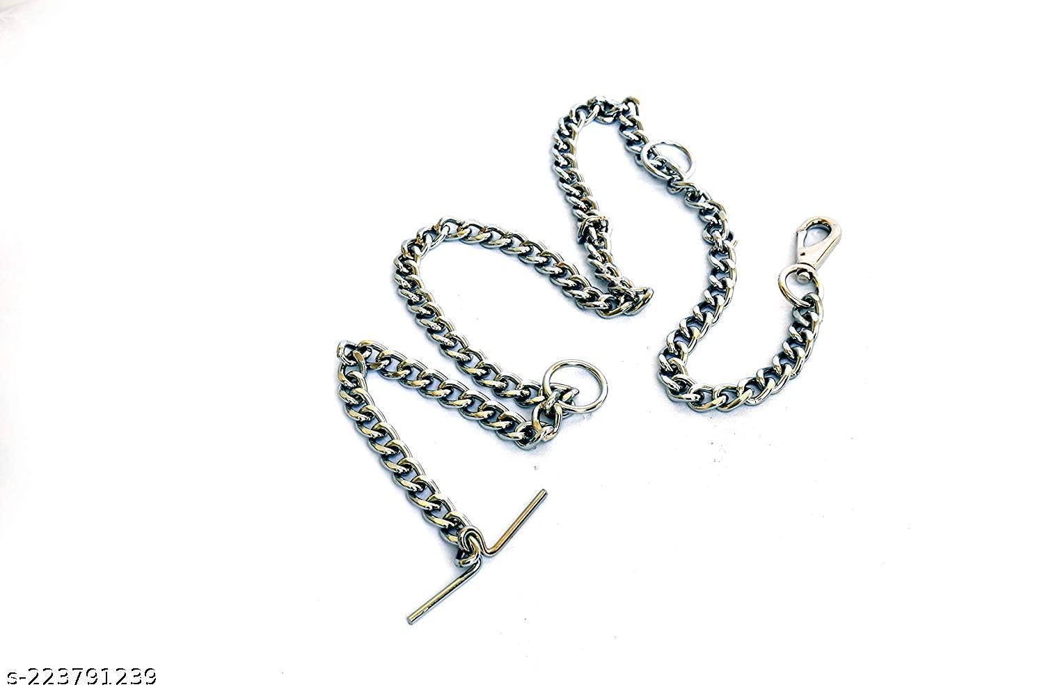 SET PET silver coloer  Iron Dog Chain 14 no. (Color May Vary) SMALL 