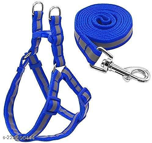 Set Pet Nylon Reflective Dog Harness Leash size 1.0 inch  Set for  M & large dog  (multicoloer)