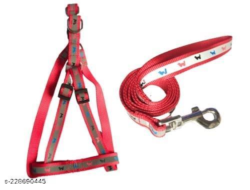 Set Pet Nylon Reflective Dog Harness Leash size 0.75 inch  Set for  M & large dog  (multicoloer)