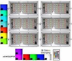 unique remote light 50 Watts Brick LED Flood Light (50w RGB,6Piece)