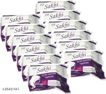 PSF  sakhi  280 MM  12 PCKED Sanitary Pad (Pack of 84)  