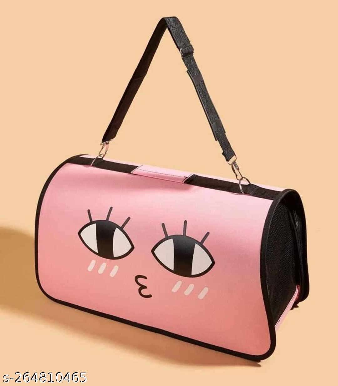 Shoulder Hanging Bag Pet Carrier | Dog Carrier | Cat Carrier - Breathable Barrel Printed Sling Outdoor Travelling Bag (Design -... large size coloer change time to time