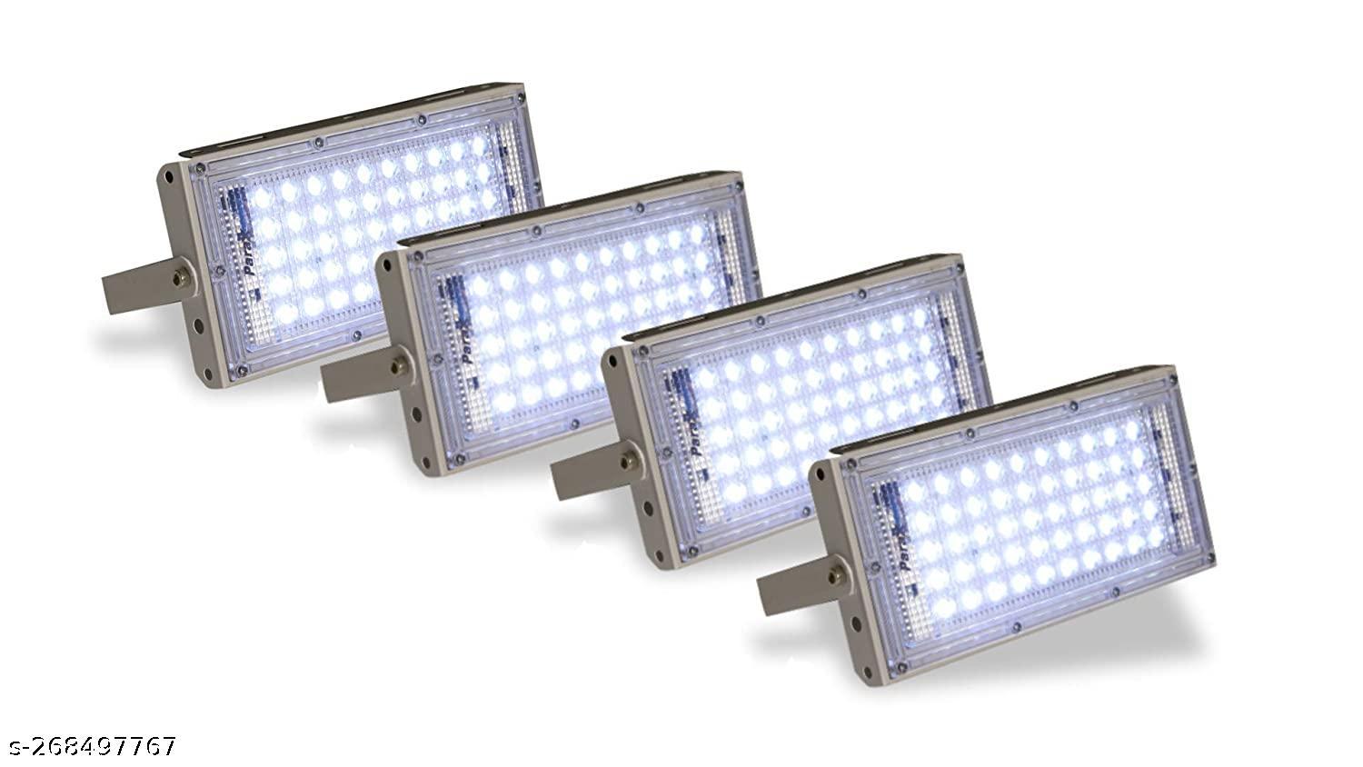 50 Watt Brick Ultra-Bright Lens LED Flood Light (White) - Pack of 4