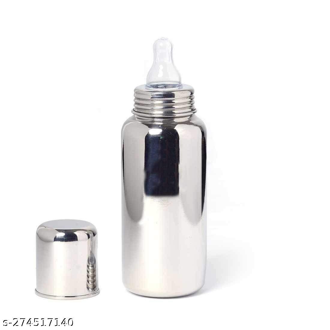 set pet tainless Steel Feeding Bottle No Plastic Easy to Sterilizing Bottle 304 Steel 200 ML Sliver Color Steel Sipper Milk /Water/ for cat and puppy 