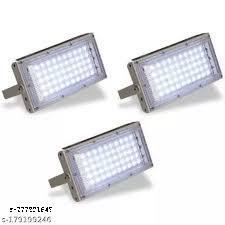 50 Watt Brick Ultra Bright Lens Led Flood Light (Color-White, Pack of-3)