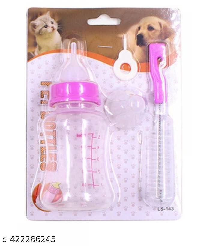 ETS Kitten Puppy Feeding Bottles, Newborn Small Animals Milk Bottles for Nursing with Replacement Nipples, Pet Feeder Set (150 ml) Color May Vary