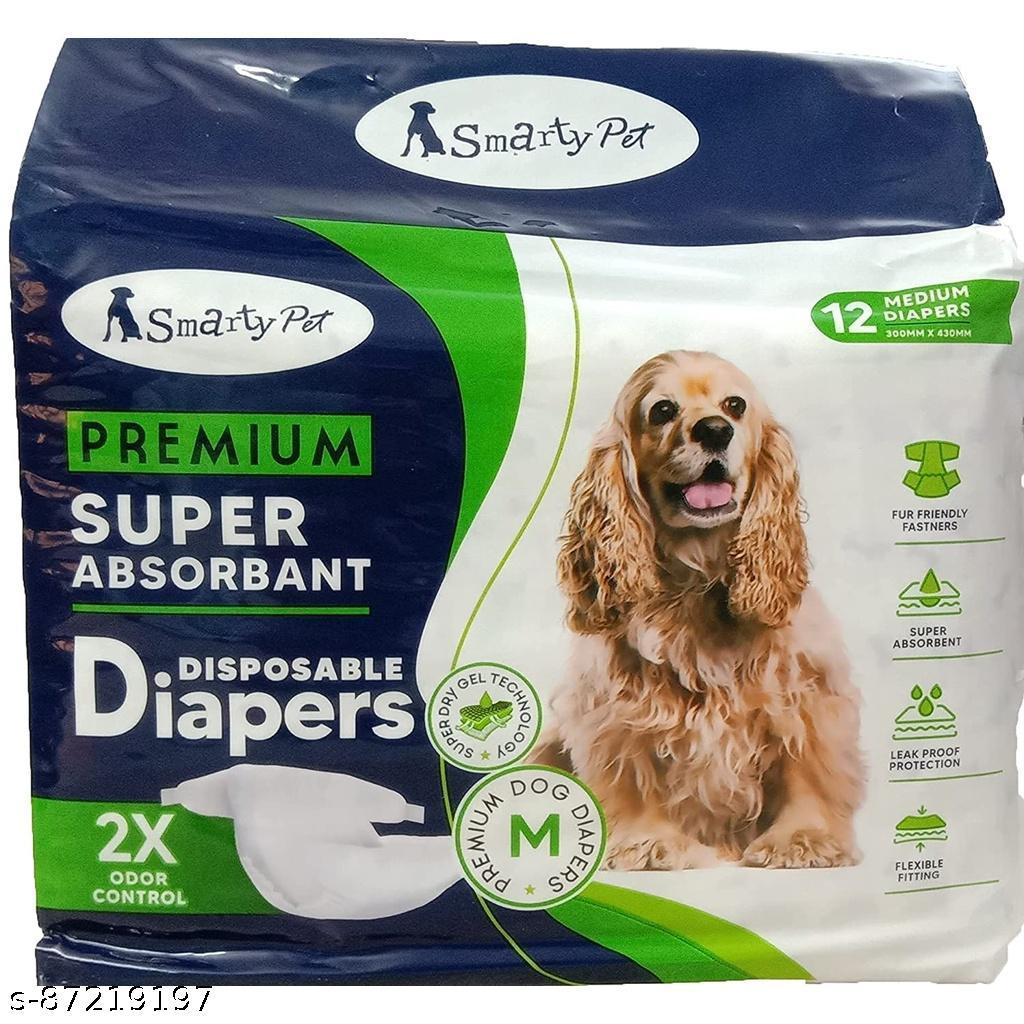 smarty Medium Size Disposable Diapers for Dogs (12 pcs, Size 300mm x 430mm)